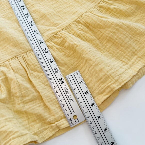 Pact Dress Womens Large Organic Coastal Double Gauze Yellow Midi - Picture 6 of 10